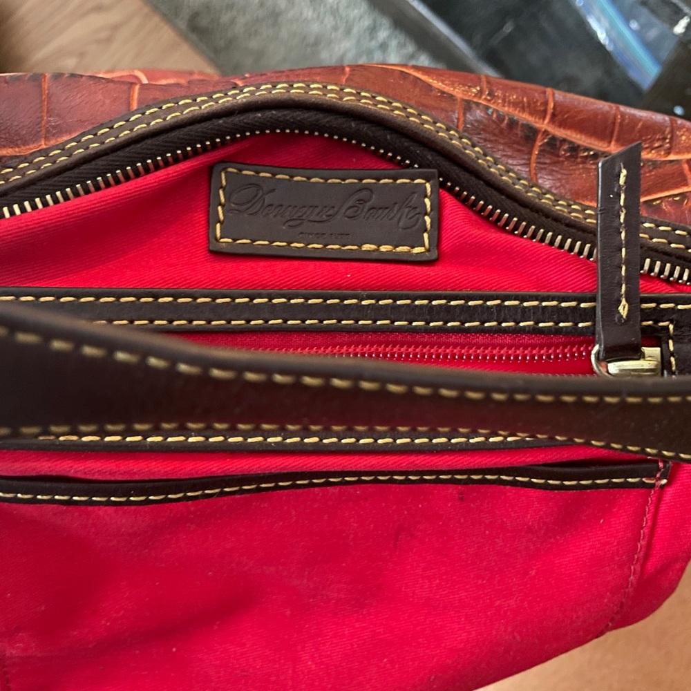 Dooney & Bourke Rich Brown Crocodile Hobo Bag - Picture 7 of 9